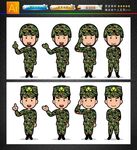 卡通士兵 男