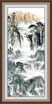 竖幅山水画