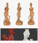 古典女子雕塑3D模型