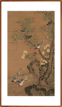 明代吕纪 桂菊山禽图