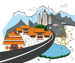 矢量云南景观