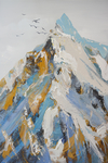 油画雪山