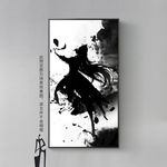 中国风水墨武侠人物剪影装饰画