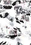 底纹水墨画