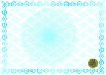 碧蓝彩绘-荣誉证书纹