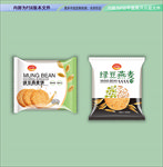 燕麦饼干包装 平面展开分层文件