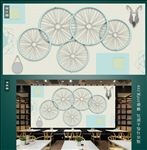 最新奶茶店背景墙