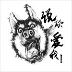 恶搞二哈印刷图