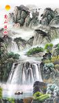 山水国画竖幅
