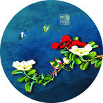 圆形 新中式装饰画