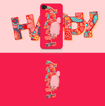 中国风可爱happy小猪手机壳
