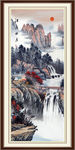 竖幅山水画