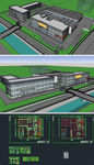 厂房建筑草图SU模型含CAD