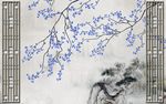 新中式花鸟背景墙