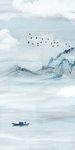竖幅山水画 大型山水挂画