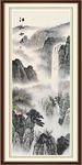 竖幅水墨画