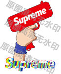 矢量潮牌supreme图案印花