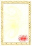 金花边框  防伪证书纹