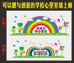 心理室墙上海报与学校文化墙