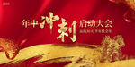 年中业绩冲刺誓师大会背景