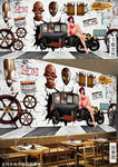 3d汽车美女背景墙