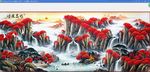 鸿运当头山水风景画客厅挂画