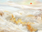 大理石山水石纹