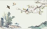 玉兰 花鸟