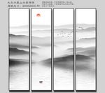 大型山水四联画 四联装饰画