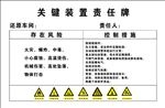 关键装置责任牌