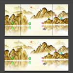 金色山水装饰画