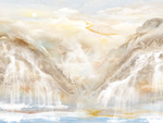 山水大理石 高山流水 流水生财