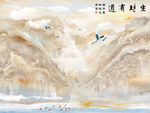 山水大理石 高山流水 流水生财