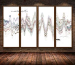 新中式水墨山水床头电视背景墙