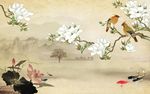 玉兰花鸟