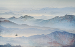 中国风   抽象山水画 大厅装