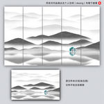 意境山水屏风