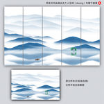 禅意山水背景