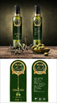绿色橄榄油油瓶包装瓶贴