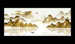 金色山水画