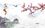 顺风顺水梅花喜鹊