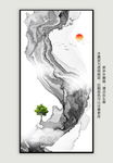 水墨山水装饰画