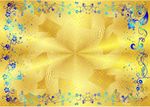 冰蓝鲜花 金装防伪证书纹