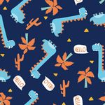 卡通可爱恐龙印花