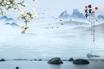 彩雕兰花雅舍兰香背景墙
