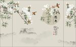 风雅背景墙