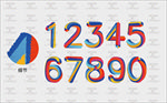 数字 毛糙笔刷