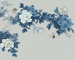 工笔花鸟国画牡丹花开富贵背景墙