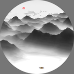 水墨山水国画
