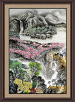 竖幅山水画